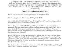 Quyết định 05/2020/QĐ-UBND chính sách hỗ trợ người hoạt động không chuyên trách Quảng Ngãi
