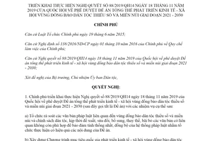 Nghị quyết 12/NQ-CP 2020 thực hiện Nghị quyết 88/2019/QH14 Đề án phát triển kinh tế miền núi