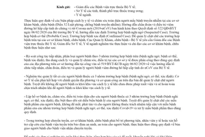 Công văn 159/KCB-NV 2020 chấn chỉnh công tác quản lý người bệnh nghi ngờ người nhiễm CoViD 19