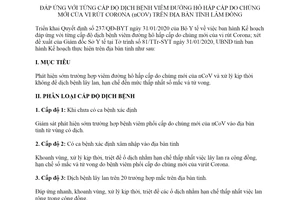 Kế hoạch 590/KH-UBND 2020 đáp ứng cấp độ dịch bệnh viêm đường hô hấp cấp Lâm Đồng