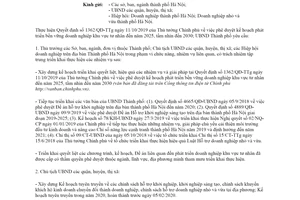 Công văn 367/UBND-KT 2020 kế hoạch phát triển bền vững doanh nghiệp khu vực tư nhân Hà Nội