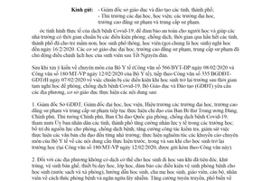 Công văn 406/BGDĐT-GDTC 2020 phòng chống dịch bệnh Covid-19 khi học sinh đi học trở lại