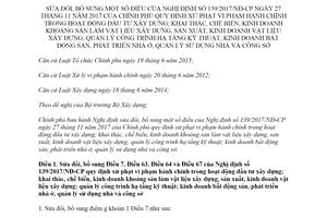 Nghị định 21/2020/NĐ-CP sửa đổi Nghị định xử phạt vi phạm hành chính hoạt động đầu tư xây dựng