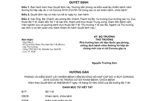 Quyết định 468/QĐ-BYT 2020 phòng kiểm soát lây nhiễm bệnh viêm đường hô hấp cấp vi rút Corona
