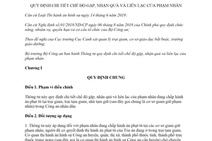Thông tư 14/2020/TT-BCA quy định chi tiết chế độ gặp nhận quà và liên lạc của phạm nhân