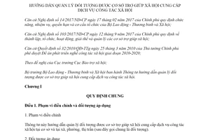 Thông tư 02/2020/TT-BLĐTBXH đối tượng được cơ sở trợ giúp xã hội cung cấp dịch vụ công tác xã hội