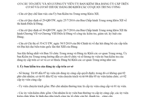 Hướng dẫn 11-HD/UBKTTW 2020 ủy viên ủy ban kiểm tra đảng ủy cấp trên cơ sở thuộc Đảng bộ