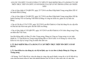 Hướng dẫn 10-HD/UBKTTW 2020 số lượng ủy viên ủy ban kiểm tra của đảng ủy Công an nhân dân