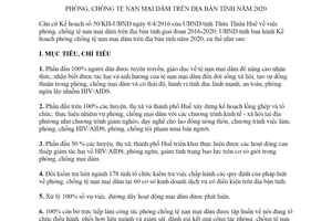 Kế hoạch 26/KH-UBND 2020 phòng chống tệ nạn mại dâm tỉnh Thừa Thiên Huế