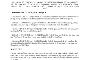 Kế hoạch 30/KH-UBND 2020 tiếp nhận cách ly công dân trở về từ Trung Quốc chống dịch Corona Huế