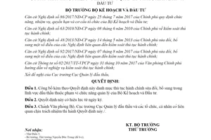 Quyết định 233/QĐ-BKHĐT 2020 công bố danh mục thủ tục hành chính lĩnh vực đấu thầu