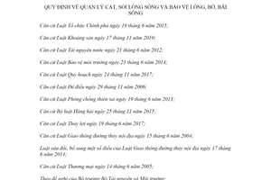 Nghị định 23/2020/NĐ-CP quy định quản lý cát sỏi lòng sông và bảo vệ lòng bờ, bãi sông