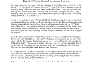 Công văn 643/BYT-TT-KT 2020 tăng cường truyền thông phòng bệnh viêm đường hô hấp COVID 19