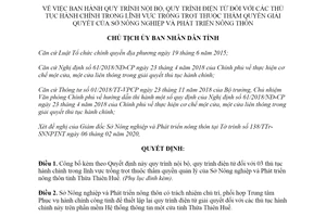 Quyết định 438/QĐ-UBND 2020 quy trình thủ tục hành chính lĩnh vực trồng trọt Sở Nông nghiệp Huế