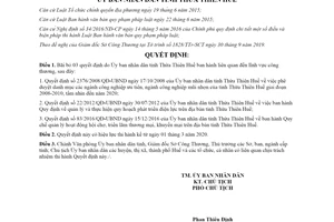 Quyết định 07/2020/QĐ-UBND bãi bỏ văn bản pháp luật lĩnh vực công thương Thừa Thiên Huế