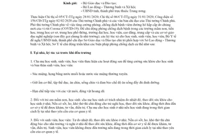 Công văn 914/BYT-MT 2020 công tác phòng chống dịch bệnh COVID-19 trong trường học ký túc xá