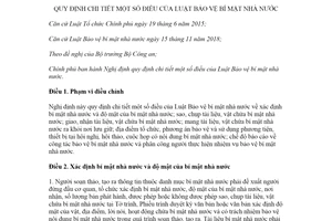 Nghị định 26/2020/NĐ-CP hướng dẫn Luật Bảo vệ bí mật nhà nước