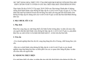 Kế hoạch 690/KH-UBND 2020 trữ hàng hóa ứng phó dịch bệnh viêm đường hô hấp cấp Bình Dương