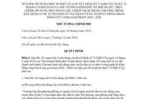 Quyết định 319/QĐ-TTg 2020 sửa đổi Quyết định xây dựng cụm dân cư và nhà ở đồng bằng Cửu Long