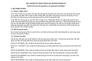Quy chuẩn kỹ thuật quốc gia QCVN 04:2019/BXD về Nhà chung cư do Bộ Xây dựng ban hành