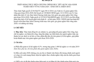 Kế hoạch 43/KH-UBND 2020 thực hiện chương trình mục tiêu quốc gia giảm nghèo bền vững Huế