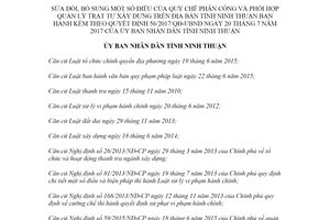 Quyết định 04/2020/QĐ-UBND sửa đổi Quy chế phân công quản lý trật tự xây dựng tỉnh Ninh Thuận