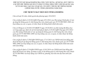 Quyết định 379/QĐ-UBND 2020 kiểm tra hệ thống quản lý chất lượng theo TCVN ISO 9001 Lâm Đồng