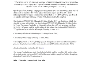 Văn bản hợp nhất 01/VBHN-BXD 2020 hợp nhất Quyết định chính sách hỗ trợ nhà ở đối với hộ nghèo