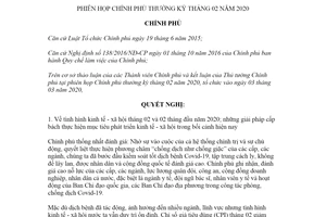 Nghị quyết 28/NQ-CP 2020 phiên họp Chính phủ thường kỳ