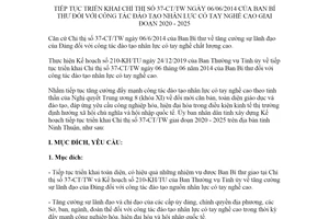 Kế hoạch 587/KH-UBND 2020 triển khai Chỉ thị 37-CT/TW đối với công tác đào tạo Ninh Thuận