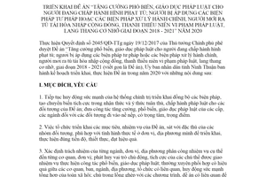 Kế hoạch 613/KH-UBND 2020 triển khai Đề án phổ biến giáo dục pháp luật Ninh Thuận