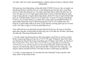 Chỉ thị 13/CT-TTg 2020 tiếp tục đẩy mạnh phòng chống dịch COVID-19 trong tình hình mới