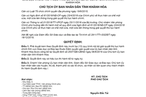 Quyết định 433/QĐ-UBND 2020 quy trình nội bộ thủ tục hành chính lĩnh vực Giáo dục tỉnh Khánh Hòa