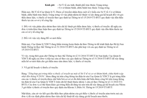 Công văn 137/YDCT-QLD 2020 thực hiện Thông tư 15/2019/TT-BYT gói thầu mua vị thuốc cổ truyền