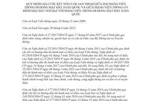 Thông tư 05/2020/TT-BTTTT giá cước kết nối cuộc gọi thoại giữa mạng viễn thông di động và cố định