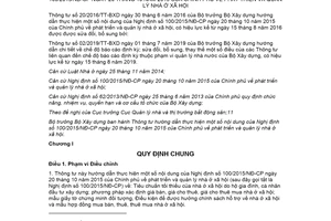 Văn bản hợp nhất 05/VBHN-BXD 2020 Thông tư hướng dẫn Luật Nhà ở