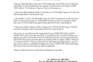 Công văn 983/TCT-KK 2020 hoàn thuế giá trị gia tăng đối với dự án đầu tư