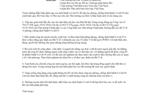 Công văn 757/BGDĐT-VP 2020 nghiêm túc thực hiện quy định về phòng chống dịch bệnh Covid 19