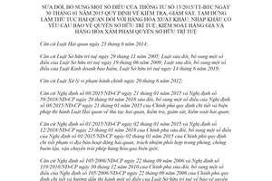 Thông tư 13/2020/TT-BTC sửa đổi Thông tư 13/2015/TT-BTC kiểm soát hàng giả