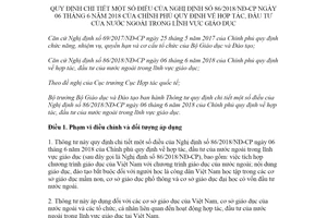 Thông tư 04/2020/TT-BGDĐT hướng dẫn Nghị định 86/2018/NĐ-CP đầu tư nước ngoài trong giáo dục