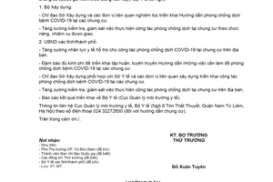 Công văn 1364/BYT-MT 2020 hướng dẫn phòng chống dịch bệnh COVID-19 tại chung cư