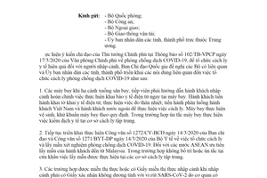 Công văn 1338/CV-BCĐ 2020 cách ly người nhập cảnh từ quốc gia vùng lãnh thổ có dịch COVID 19