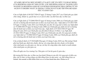 Thông tư 06/2020/TT-BGDĐT sửa đổi Quy chế tổ chức và hoạt động của Hội đồng Giáo sư nhà nước