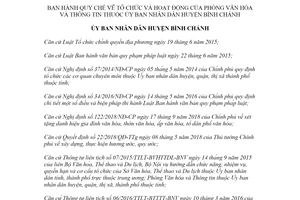 Quyết định 04/2020/QĐ-UBND tổ chức Phòng Văn hóa Ủy ban huyện Bình Chánh Hồ Chí Minh