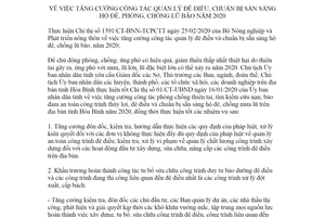 Chỉ thị 04/CT-UBND 2020 công tác quản lý đề điều chuẩn bị sẵn sàng hộ đê do tỉnh Hòa Bình