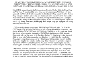 Chỉ thị 02/CT-BXD 2020 thi đua nhiệm vụ phát triển kinh tế xã hội của ngành xây dựng