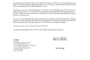 Công văn 2507/QLD-KD 2020 đảm bảo cung ứng thuốc chống dịch bệnh viêm hô hấp cấp Covid-19