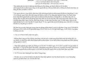 Công văn 2768/QLD-GT 2020 đảm bảo công tác phòng chống dịch Covid-19