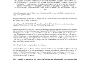 Thông tư 08/2020/TT-BGDĐT sửa đổi Quy chế thi trung học phổ thông quốc gia