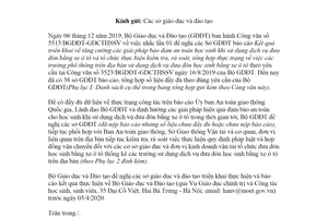 Công văn 972/BGDĐT-GDCTHSSV 2020 an toàn học sinh khi sử dụng dịch vụ đưa đón bằng xe ô tô